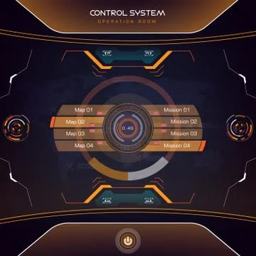 Interface UI design graphic illustration HUD Stock Illustration