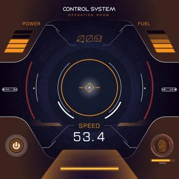 Interface UI design graphic illustration HUD Stock Illustration