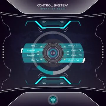 Interface UI design graphic illustration HUD Stock Illustration