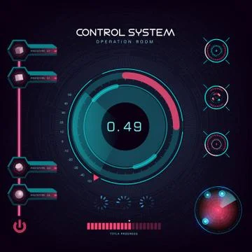 Interface UI design graphic illustration HUD Stock Illustration