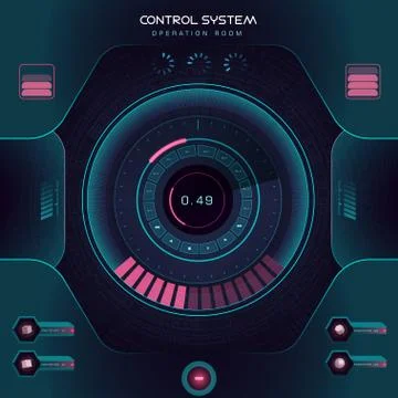Interface UI design graphic illustration HUD Stock Illustration