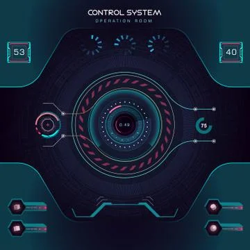 Interface UI design graphic illustration HUD Stock Illustration