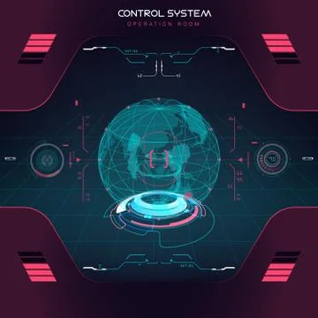 Interface UI design graphic illustration HUD Illustrazione stock