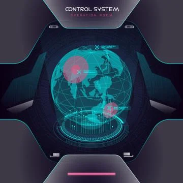 Interface UI design graphic illustration HUD Illustrazione stock