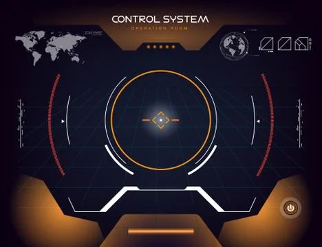 Interface UI design graphic illustration HUD Stock Illustration