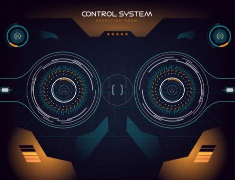 Interface UI design graphic illustration HUD Illustrazione stock
