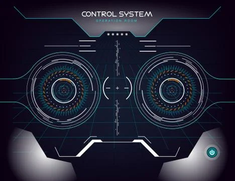 Interface UI design graphic illustration HUD Stock Illustration