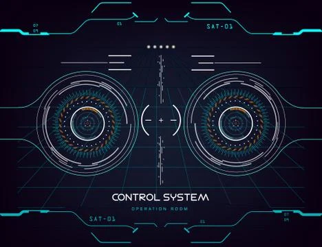Interface UI design graphic illustration HUD Illustrazione stock