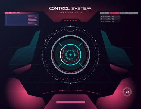 Interface UI design graphic illustration HUD Stock Illustration