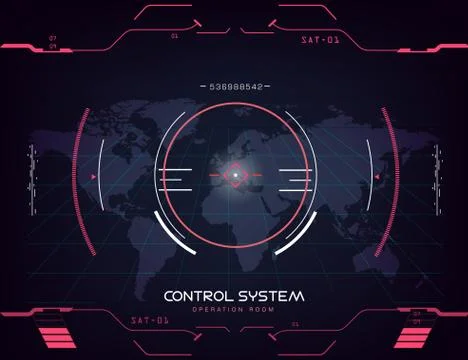 Interface UI design graphic illustration HUD Stock Illustration