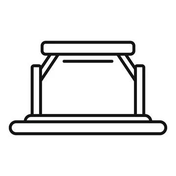 Interface vr platform icon outline vector. Game tech cyber Stock Illustration