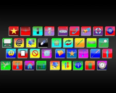 Interface of the web icons 스톡 일러스트