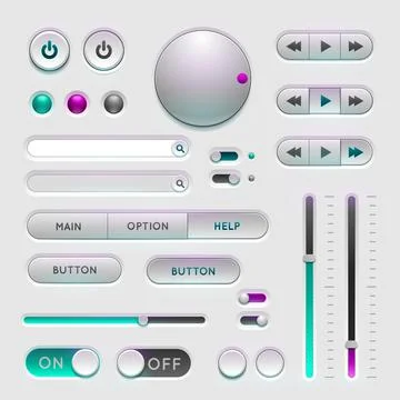 Interface web ui elements Stock Illustration