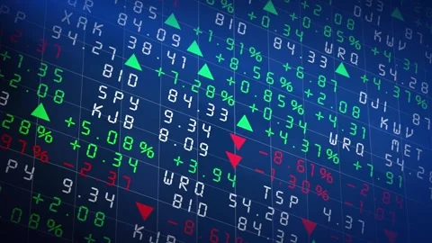 The interface where the stock price keeps rising and falling Stock Footage 288180492
