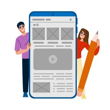 Interface wireframe website vector Stock Illustration