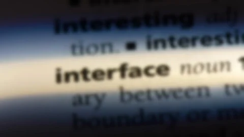 Interface word in a dictionary. Stock Footage 99561457