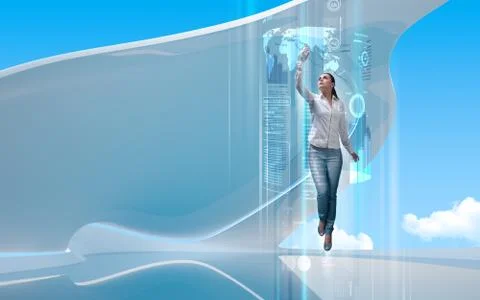 Interfaces collection - portal to the future Illustrazione stock