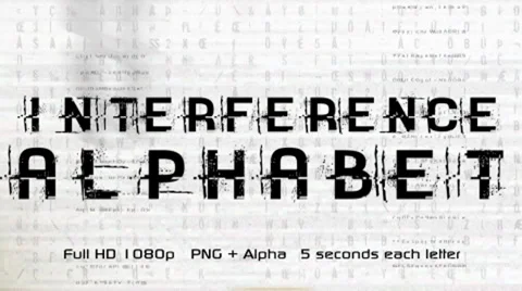 Interference Alphabet A-Z Stock After Effects