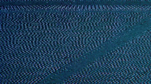 Interference on the Color TV Screen 4K Stock Footage 199809165