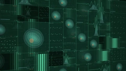 Interference-pattern-wall-mint-quantum-optics-loop Video stock 343621966