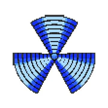 Interference wireless signal wave pixel art vector illustration Stock Illustration