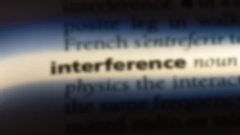 Interference word in a dictionary. Stock Footage 99561475