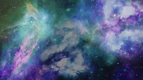 Intergalactic flight through the stars and nebula Stock Footage 110913687