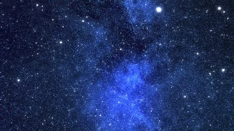 Intergalactic journey through neon-glowing clusters of stars Stock Footage 319027484