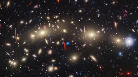 Intergalactic Starfield Journey Through Space and Time Stock Footage 303051766