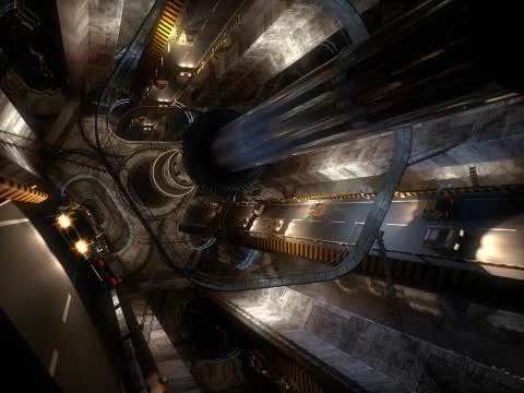 Intergalactic tunnel 스톡 일러스트