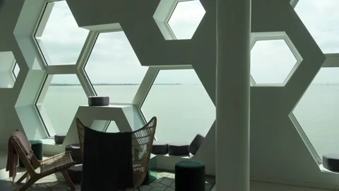 Interieur Afsluitdijk Wadden Centre 1 Vídeos de archivo 213241150