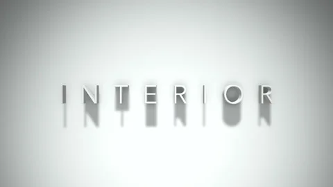 Interior 3D title animation with shadows on a white background Stock Footage 296003620