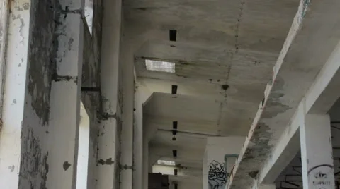 Interior of abandoned Building 1 Stock Footage 46748645