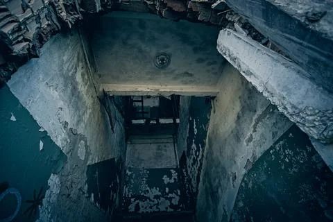 Interior Of Abandoned Building Stock Photos