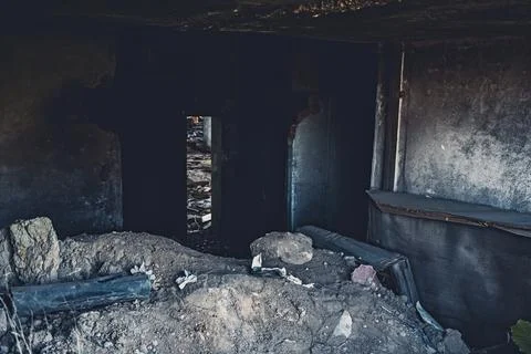 Interior Of Abandoned Building Stock Photos