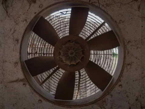 Interior abandoned fan Stock Photos