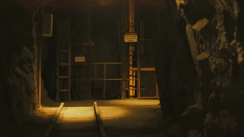 Interior of an abandoned mine Stock Footage 98616148