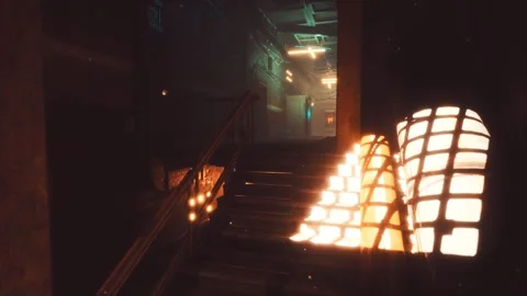 Interior of abandoned old motel Stock Footage 165490669