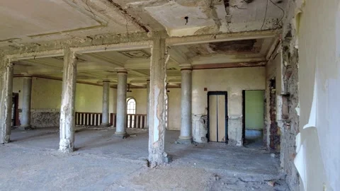 The interior of the abandoned sanatorium Meshakhte Stock Footage 320768259