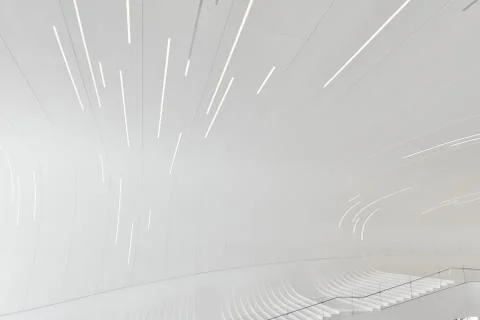Interior, abstract ceiling. Heydar Aliyev Center. designed by Zaha Hadid. Cen Stock Photos