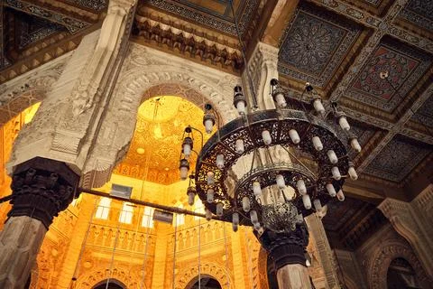 Interior of Abu al-Abbas al-Mursi Mosque Stock Photos