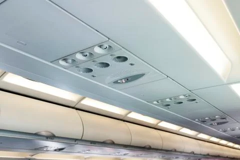 Interior air plan sign Stock Photos