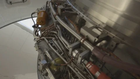 Interior airplane engine Stock Footage 77129438