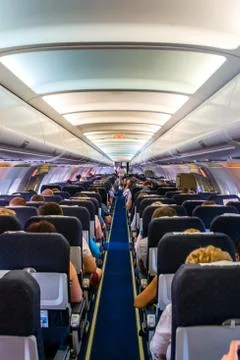 Interior airplane Foto stock