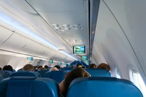 Interior airplane Foto stock