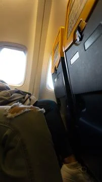 Interior in an airplane Stock Photos