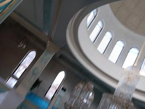 Interior of Al Hamid Mosque in Almaty,  Kazakhstan. Stock Photos