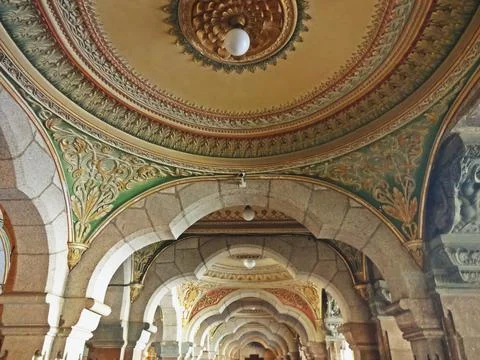 Interior  of amba palace karnataka Stock Photos