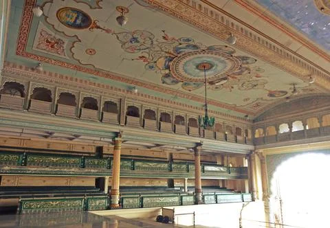 Interior  of amba palace karnataka Stock Photos