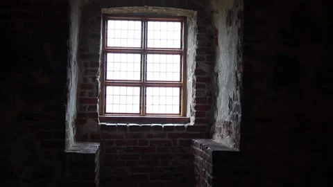 Interior of ancient castle rooms with stone walls 4K 動画素材 321149438